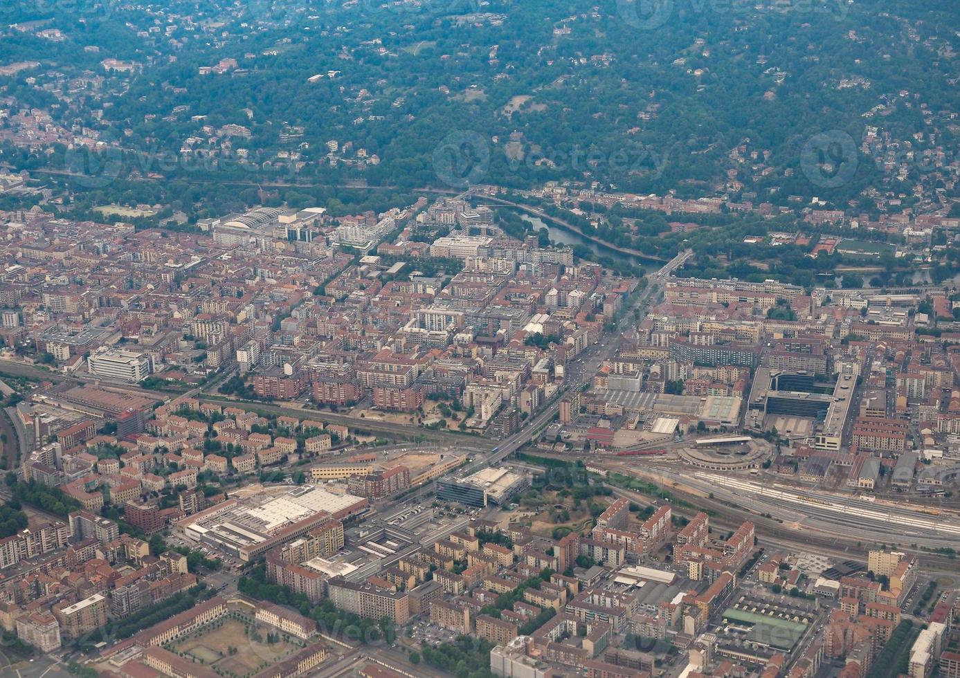 vista aerea de turin foto