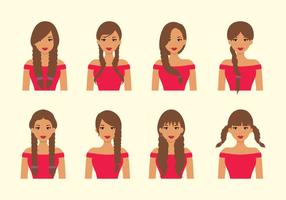 Plait Hair Vector