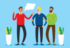 Group People Talking and Laughing vector