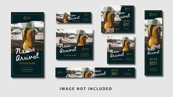 Fashion Banner Ads Template  Set vector