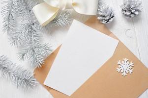 Mockup Christmas greeting card letter  photo