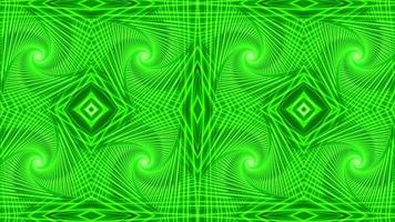 gloed groen licht caleidoscopische abstracte patroon lus animatie video