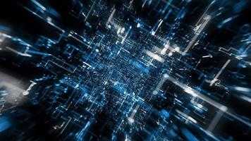Abstract Hi-Tech Background Digital Data Zooming In video