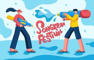 Songkran Festival Celebration vector