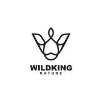 Nature lion logo template design vector icon illustration. photo