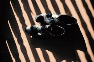 Black wedding shoes photo