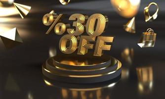 Percent 30 off sale discount banner template design photo