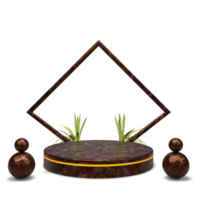 moderno y elegante podio de renderizado 3d para el diseño png