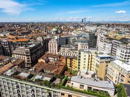 hdr vista aérea de milán, italia foto