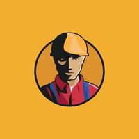 Construction Worker Logo vector