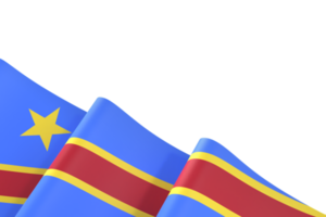 rd congo drapeau conception fête de l'indépendance nationale élément de bannière fond transparent png