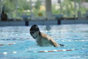 Male swimmer portrait photo