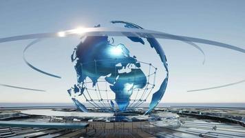 3D World News Background Loop video