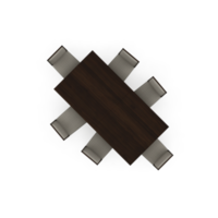 mesa isométrica set top 3d render png