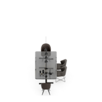 isometrico tavolo impostato prospettiva 3d rendere png