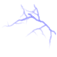 elemento raio azul flash relâmpago isolado png