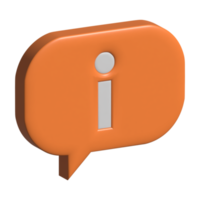 3d Symbol von Plaudern die Info png