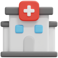 hospital 3d render icon illustration png
