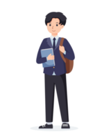 personnage haute école étudiant dans école uniforme png