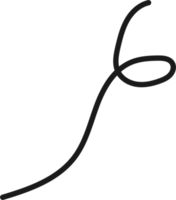 mano disegnato curvo linea forma. curvo linea icona png