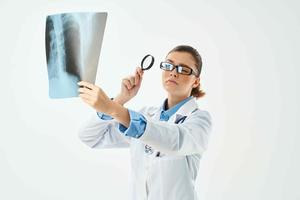 female doctor x-ray examination diagnostics radiologist photo