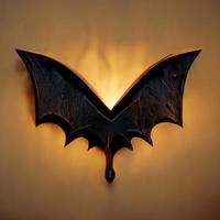 Realistic Bat logo. AI render. photo