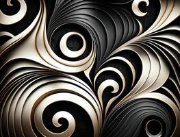 Modern colorful wave stripes pattern background created with technology photo