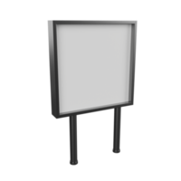 em branco Painel publicitário. 3d render png