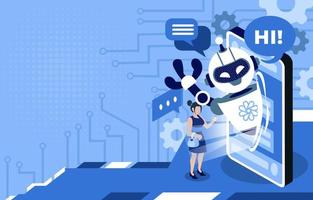 Background of AI Chat for Public Services vector