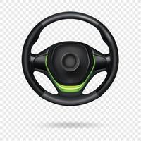 ilustración vectorial, volante de coche, icono 3d realista vector