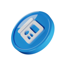téléphone interphone affaires icône 3d rendre illustration png