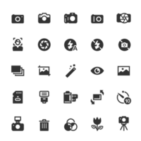 icône ensemble - caméra et photographier png