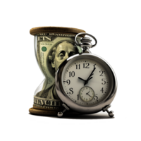 temps valeur de argent graphie finance, le équilibre de temps et argent, temps, fois, enregistrer argent png génératif ai