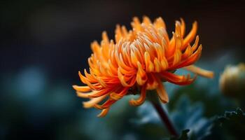 Vibrant dahlia blossom showcases natural beauty in close up macro shot generated by AI photo