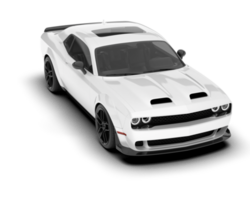 wit sport auto Aan transparant achtergrond. 3d renderen - illustratie png