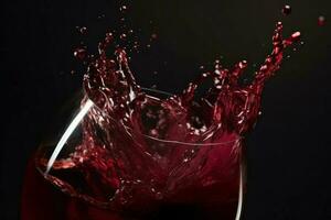 Wine splash. Generate Ai photo