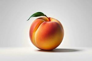 nectarine peach isolated on white background fruit. photo