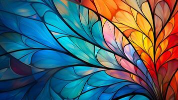 Abstract background from colorful pattern create with generative AI photo