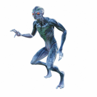 alieno creatura posa isolato 3d png