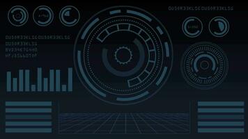 Digital technology elements, Hitech style tech HUD element video