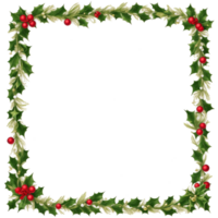 Christmas border frame PNG transparent background Ai Generative