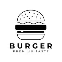 hamburguesa logo Clásico vector ilustración diseño. icono, hamburguesa diseño