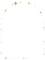 Gold Glitter Arch Frame png