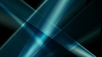 Dark blue glossy glowing abstract video animation