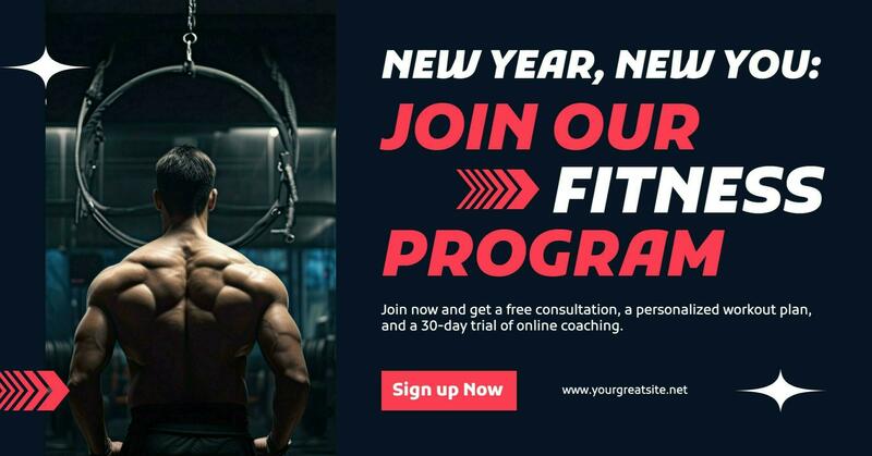 Fitness Program New Year Facebook Ads