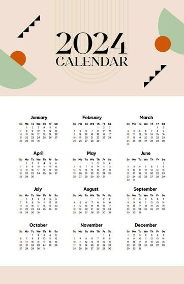 Bohemian minimalist Calendar
