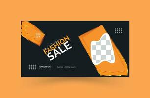 Fashion Sale Banner. social media post cover design template vector