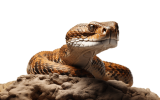 ai gerado serpente em branco transparente fundo png