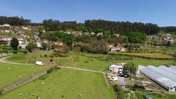 Vila estufas e cultivado terra dentro Primavera video