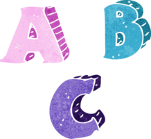 letras de desenho animado abc png